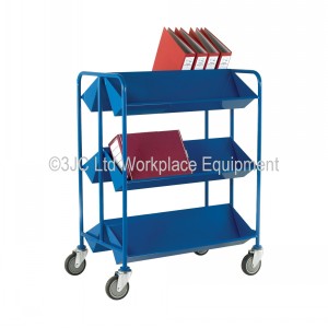 Double Sided Steel Book Trolley